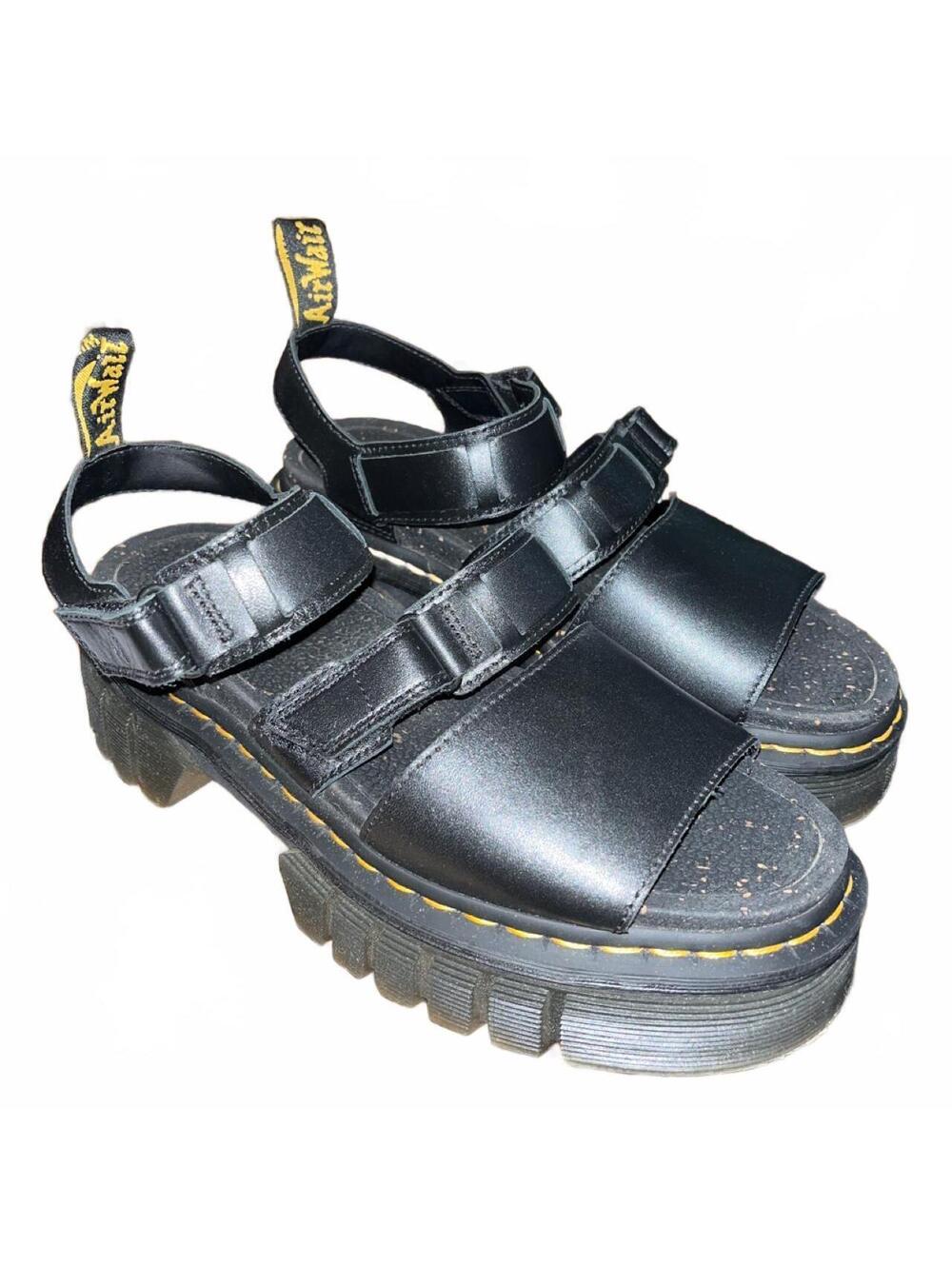 Dr. Martens Ricki 3-Strap Platform Sandals Black US Women’s 10